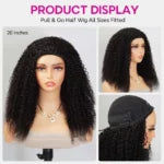 LAVISH HAIR Kinky Curly Half Wig Flip Over Wig 3 IN 1 Quick Install